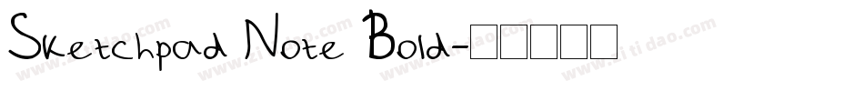 Sketchpad Note Bold字体转换
